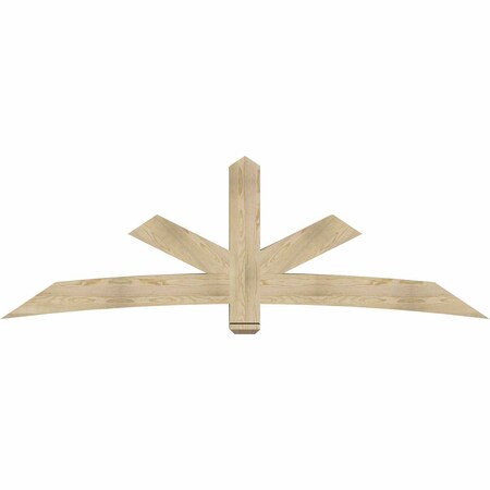 Ekena Millwork Alberta Rough Sawn Timber Gable Bracket, Douglas Fir, 96"W x 32"H x 6"D x 6"F, 8/12 Pitch GBW096X32X0606ALB00RDF